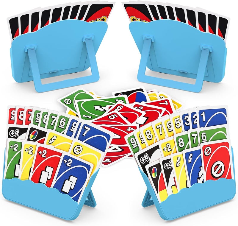 Tenyond Card Holders for Playing Cards - 4 Pack Playing Card Holder w/Foldable Stand for Stocking Stuffers, Travel Games, Seniors, Little Hand or Arthritis Hand, UNO, Poker, for Holidays Game Night - Image 1